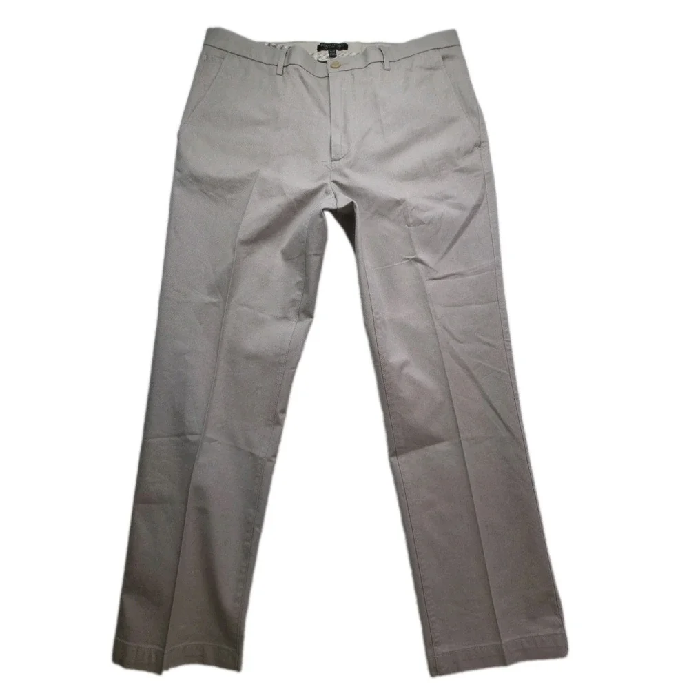 Banana Republic Kentfield Pant Men's 36x30 Khaki Flat Front Chino Cotton